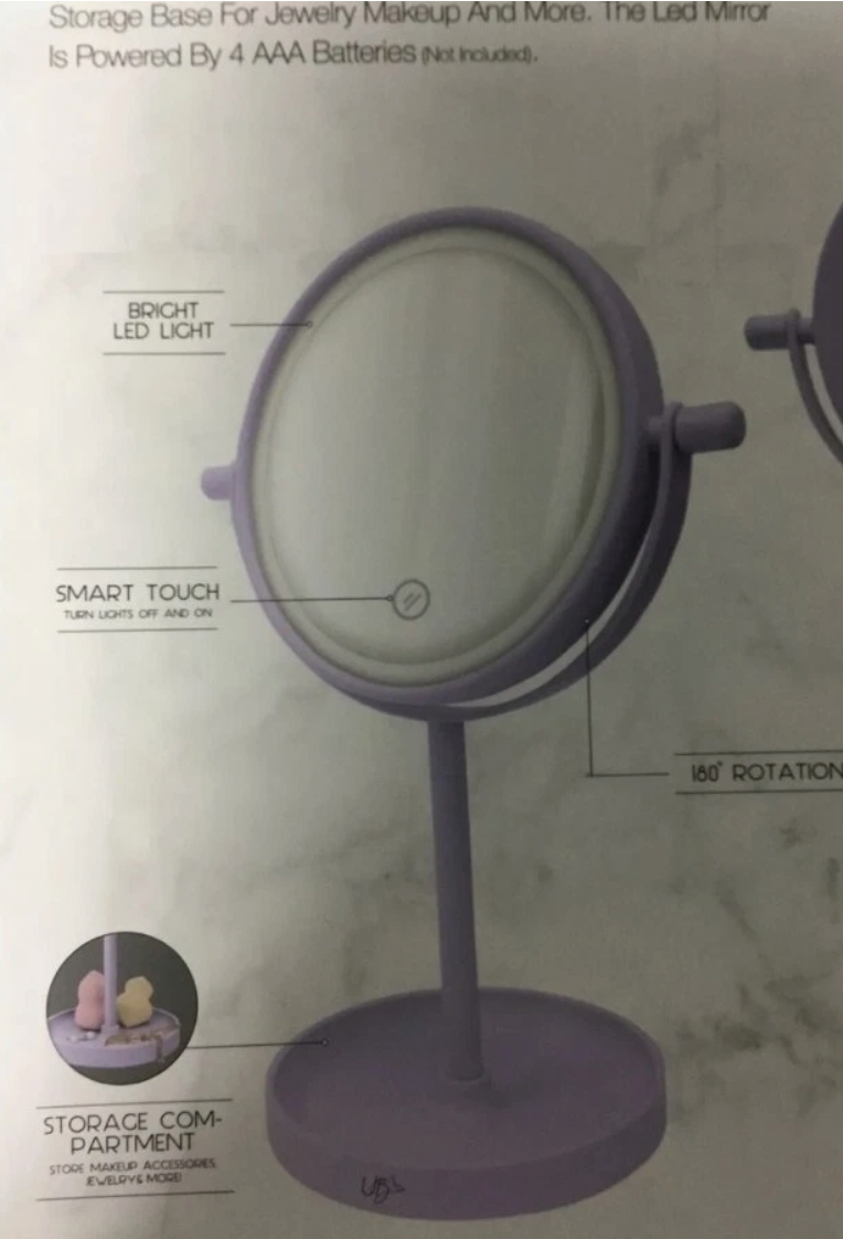 Urban Butterfly Vanity Mirror with Bright Led Light and Smart Touch